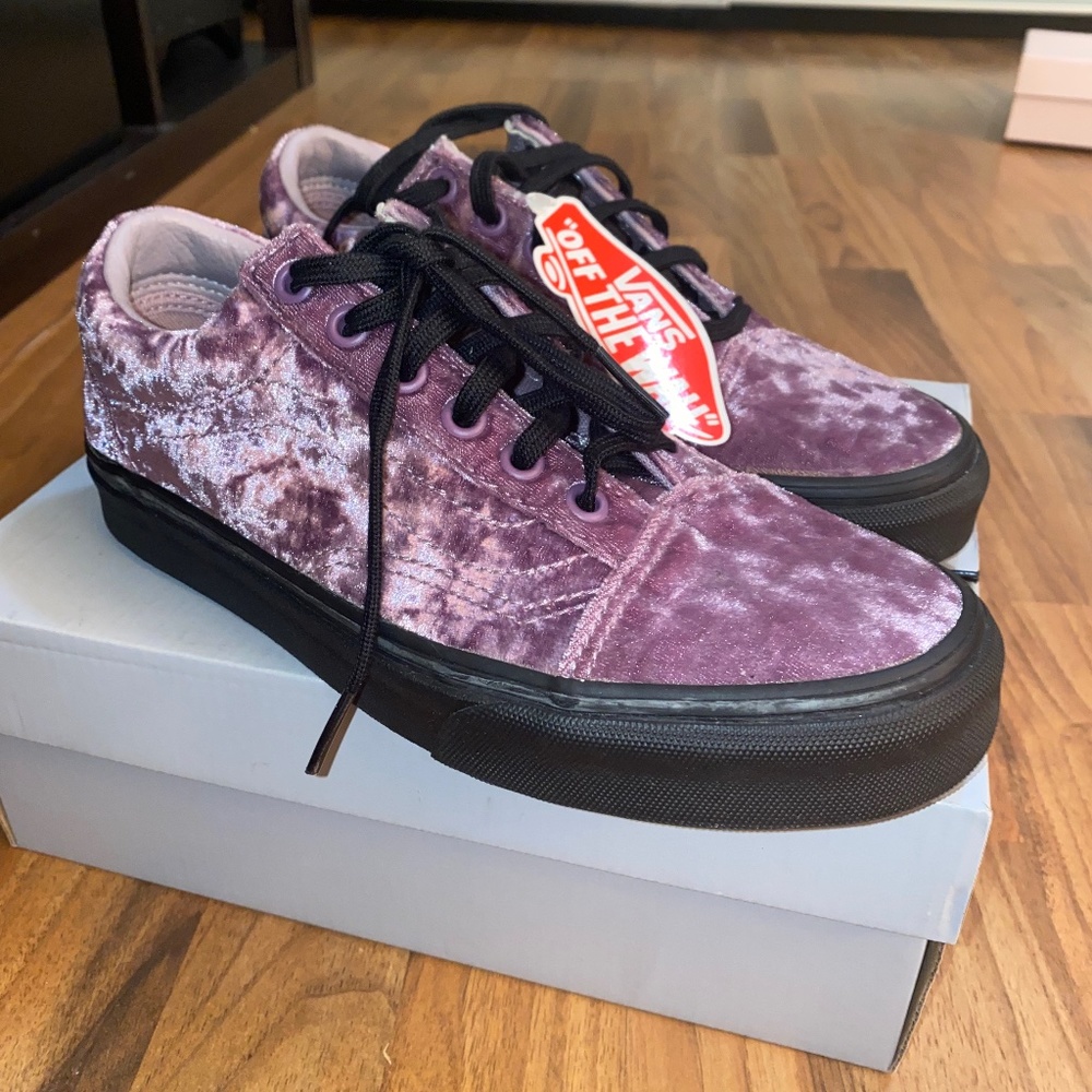 Brand new purple suede vans